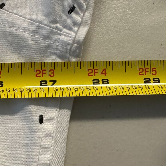 INC International Concepts Shirt Men’s XXL White/Black Print Button Up Cotton - Picture 7 of 12